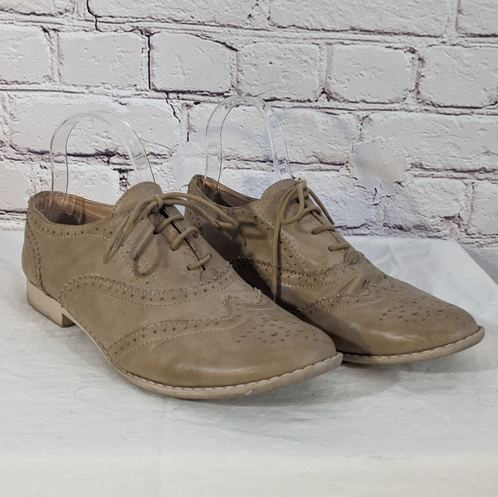 Wanted Pamper Tan Oxfords